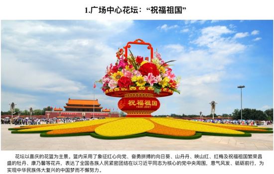 国庆天安门广场花卉布置方案出炉 国庆节广场花卉造型方案图